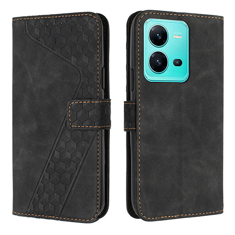 Coque Portefeuille Livre Cuir Etui Clapet H04X pour Vivo X80 Lite 5G Noir