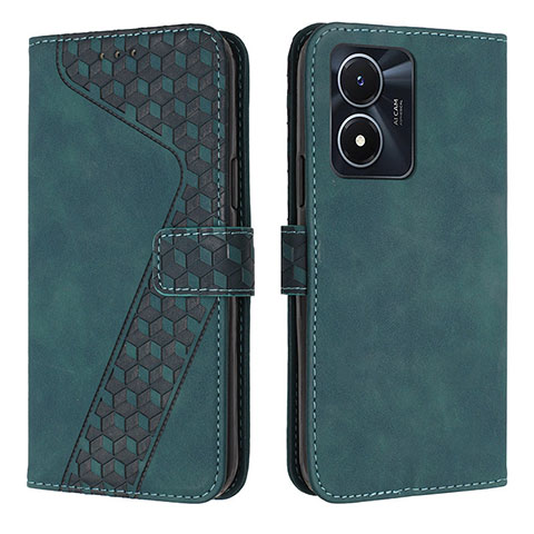 Coque Portefeuille Livre Cuir Etui Clapet H04X pour Vivo Y02S Vert