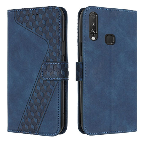 Coque Portefeuille Livre Cuir Etui Clapet H04X pour Vivo Y12 Bleu