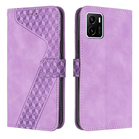 Coque Portefeuille Livre Cuir Etui Clapet H04X pour Vivo Y15A Violet