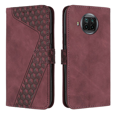 Coque Portefeuille Livre Cuir Etui Clapet H04X pour Xiaomi Mi 10i 5G Vin Rouge