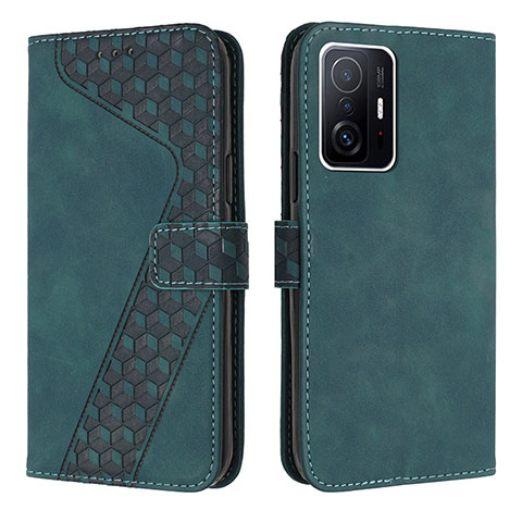 Coque Portefeuille Livre Cuir Etui Clapet H04X pour Xiaomi Mi 11T Pro 5G Vert