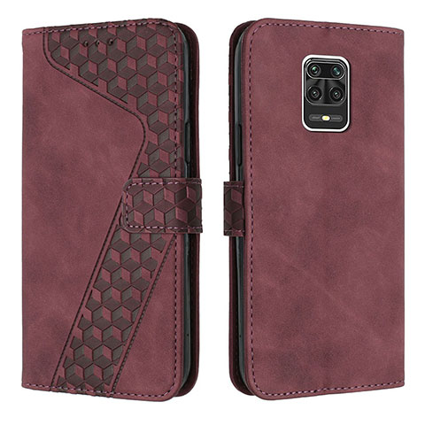 Coque Portefeuille Livre Cuir Etui Clapet H04X pour Xiaomi Poco M2 Pro Vin Rouge