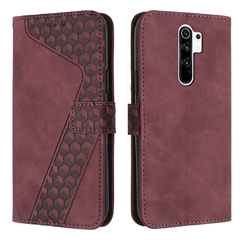 Coque Portefeuille Livre Cuir Etui Clapet H04X pour Xiaomi Poco M2 Vin Rouge