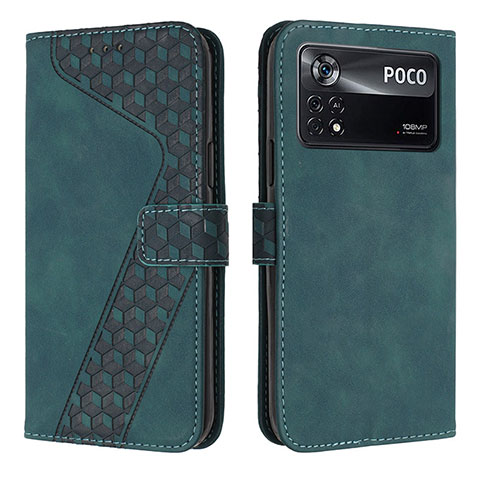 Coque Portefeuille Livre Cuir Etui Clapet H04X pour Xiaomi Poco X4 Pro 5G Vert