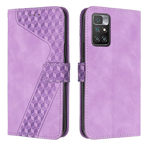 Coque Portefeuille Livre Cuir Etui Clapet H04X pour Xiaomi Redmi 10 (2022) Violet