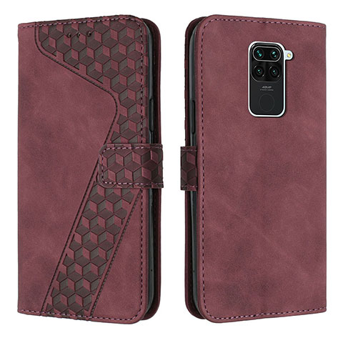 Coque Portefeuille Livre Cuir Etui Clapet H04X pour Xiaomi Redmi 10X 4G Vin Rouge