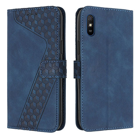 Coque Portefeuille Livre Cuir Etui Clapet H04X pour Xiaomi Redmi 9i Bleu