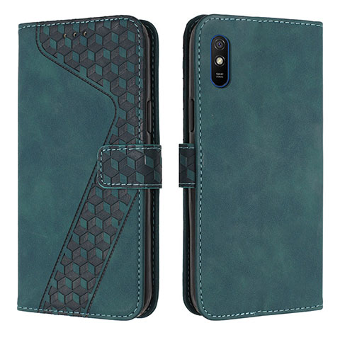 Coque Portefeuille Livre Cuir Etui Clapet H04X pour Xiaomi Redmi 9i Vert