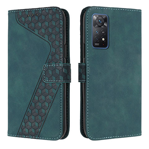 Coque Portefeuille Livre Cuir Etui Clapet H04X pour Xiaomi Redmi Note 11 Pro 4G Vert