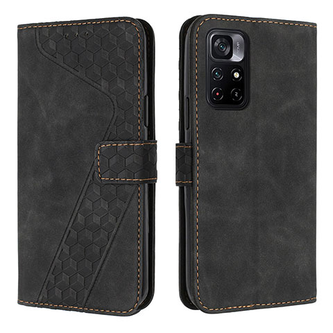 Coque Portefeuille Livre Cuir Etui Clapet H04X pour Xiaomi Redmi Note 11S 5G Noir