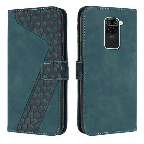 Coque Portefeuille Livre Cuir Etui Clapet H04X pour Xiaomi Redmi Note 9 Vert