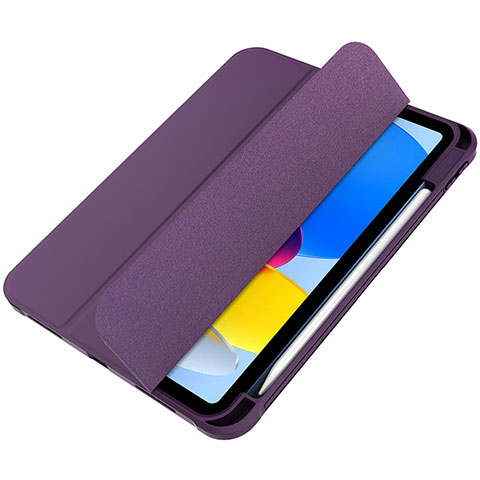 Coque Portefeuille Livre Cuir Etui Clapet H05 pour Apple iPad 10.9 (2022) Violet