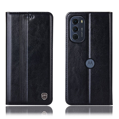 Coque Portefeuille Livre Cuir Etui Clapet H05P pour Motorola Moto Edge (2022) 5G Noir