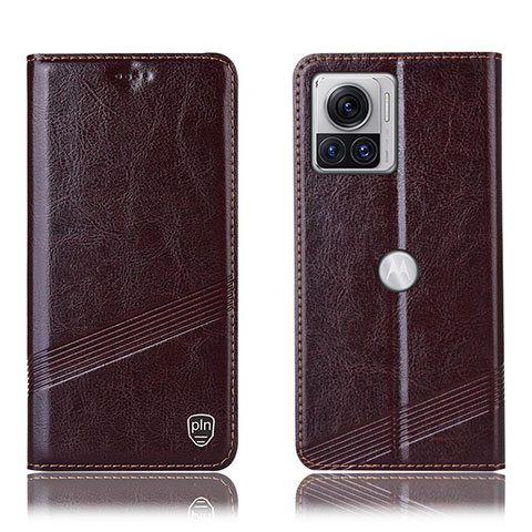 Coque Portefeuille Livre Cuir Etui Clapet H05P pour Motorola Moto Edge 30 Ultra 5G Marron