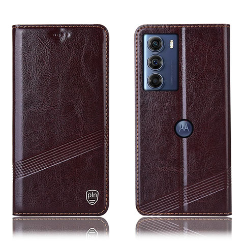 Coque Portefeuille Livre Cuir Etui Clapet H05P pour Motorola Moto Edge S30 5G Marron