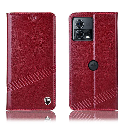 Coque Portefeuille Livre Cuir Etui Clapet H05P pour Motorola Moto S30 Pro 5G Rouge