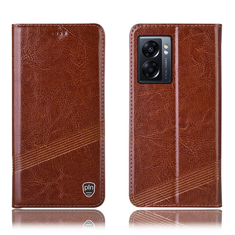 Coque Portefeuille Livre Cuir Etui Clapet H05P pour OnePlus Nord N300 5G Brun Clair