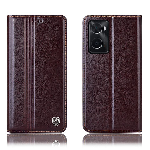 Coque Portefeuille Livre Cuir Etui Clapet H05P pour Oppo A36 Marron