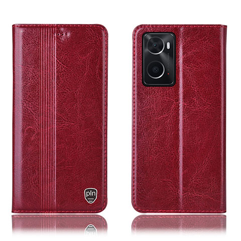 Coque Portefeuille Livre Cuir Etui Clapet H05P pour Oppo A36 Rouge