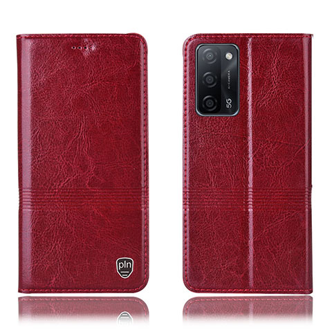 Coque Portefeuille Livre Cuir Etui Clapet H05P pour Oppo A53s 5G Rouge