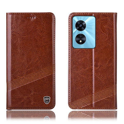 Coque Portefeuille Livre Cuir Etui Clapet H05P pour Oppo A78 4G Brun Clair