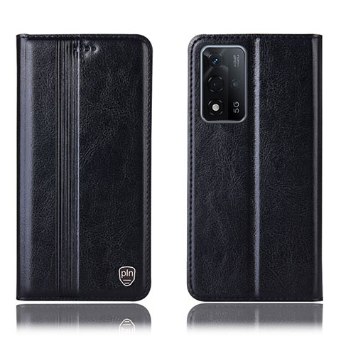 Coque Portefeuille Livre Cuir Etui Clapet H05P pour Oppo A93s 5G Noir