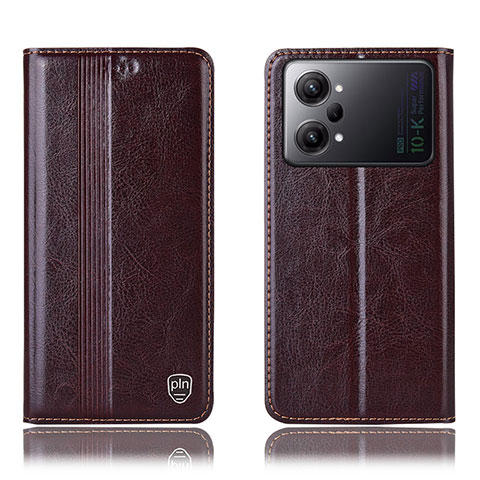 Coque Portefeuille Livre Cuir Etui Clapet H05P pour Oppo K10 Pro 5G Marron