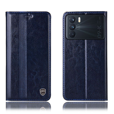 Coque Portefeuille Livre Cuir Etui Clapet H05P pour Oppo K9 Pro 5G Bleu