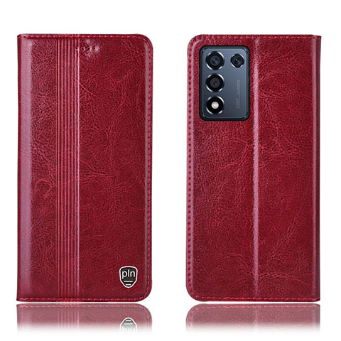 Coque Portefeuille Livre Cuir Etui Clapet H05P pour Oppo K9S 5G Rouge