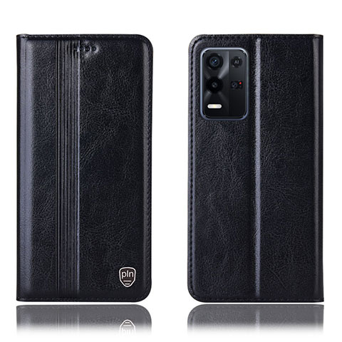 Coque Portefeuille Livre Cuir Etui Clapet H05P pour Oppo K9X 5G Noir