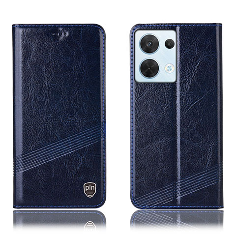 Coque Portefeuille Livre Cuir Etui Clapet H05P pour Oppo Reno8 5G Bleu