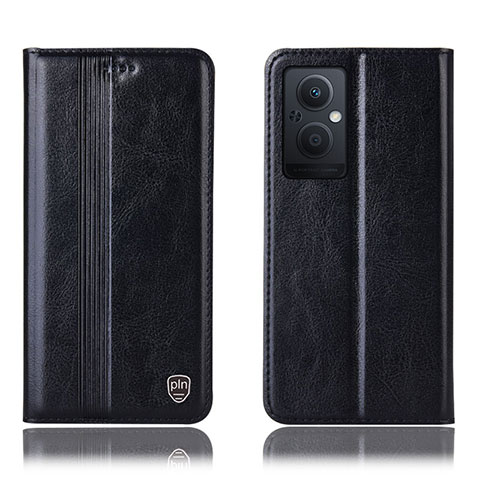 Coque Portefeuille Livre Cuir Etui Clapet H05P pour Oppo Reno8 Lite 5G Noir