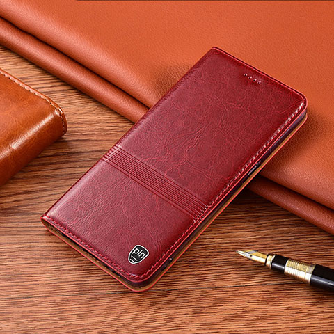 Coque Portefeuille Livre Cuir Etui Clapet H05P pour Realme C21Y Rouge