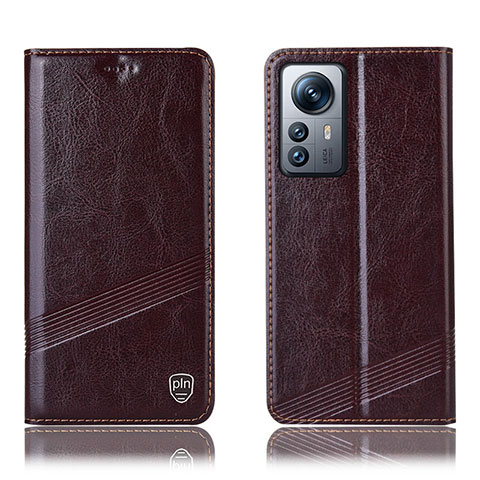 Coque Portefeuille Livre Cuir Etui Clapet H05P pour Xiaomi Mi 12S Pro 5G Marron