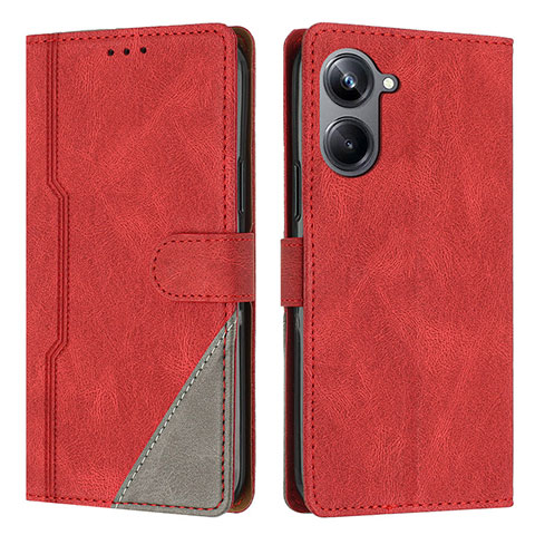 Coque Portefeuille Livre Cuir Etui Clapet H05X pour Realme 10 Pro 5G Rouge