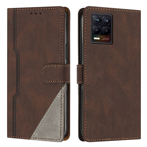 Coque Portefeuille Livre Cuir Etui Clapet H05X pour Realme 8 4G Marron