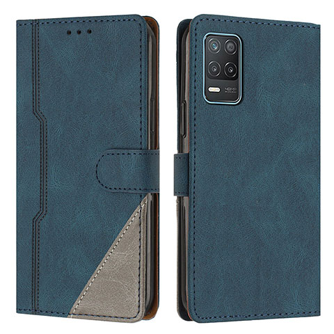 Coque Portefeuille Livre Cuir Etui Clapet H05X pour Realme 8 5G Bleu