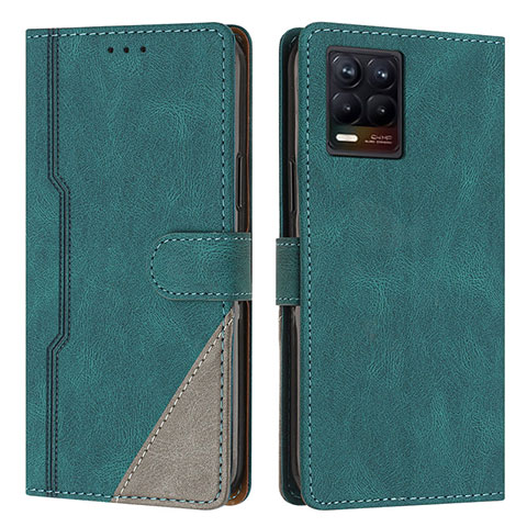 Coque Portefeuille Livre Cuir Etui Clapet H05X pour Realme 8 Pro Vert