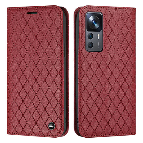 Coque Portefeuille Livre Cuir Etui Clapet H05X pour Xiaomi Mi 12T Pro 5G Rouge