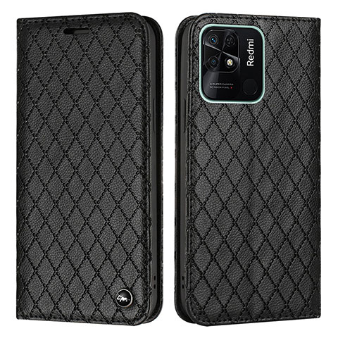 Coque Portefeuille Livre Cuir Etui Clapet H05X pour Xiaomi Redmi 10 India Noir