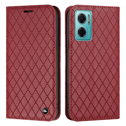 Coque Portefeuille Livre Cuir Etui Clapet H05X pour Xiaomi Redmi 11 Prime 5G Rouge