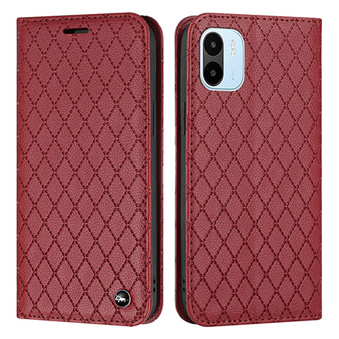 Coque Portefeuille Livre Cuir Etui Clapet H05X pour Xiaomi Redmi A1 Rouge