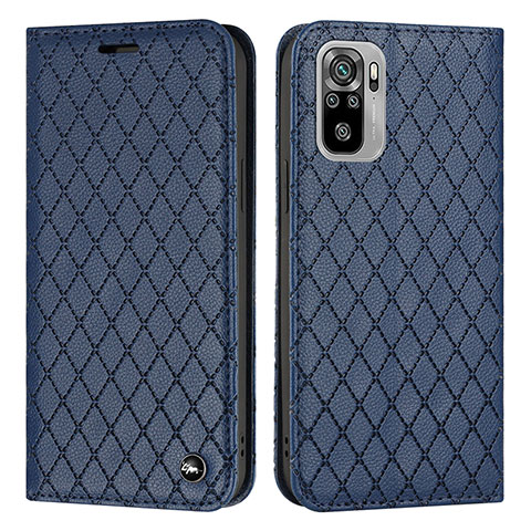 Coque Portefeuille Livre Cuir Etui Clapet H05X pour Xiaomi Redmi Note 10 4G Bleu