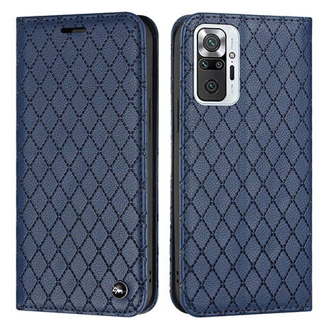 Coque Portefeuille Livre Cuir Etui Clapet H05X pour Xiaomi Redmi Note 10 Pro Max Bleu