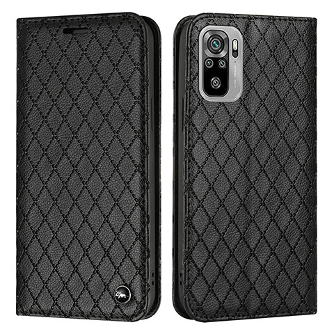 Coque Portefeuille Livre Cuir Etui Clapet H05X pour Xiaomi Redmi Note 10S 4G Noir