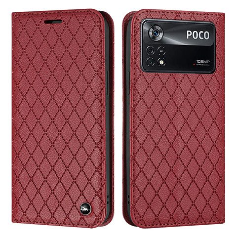 Coque Portefeuille Livre Cuir Etui Clapet H05X pour Xiaomi Redmi Note 11E Pro 5G Rouge