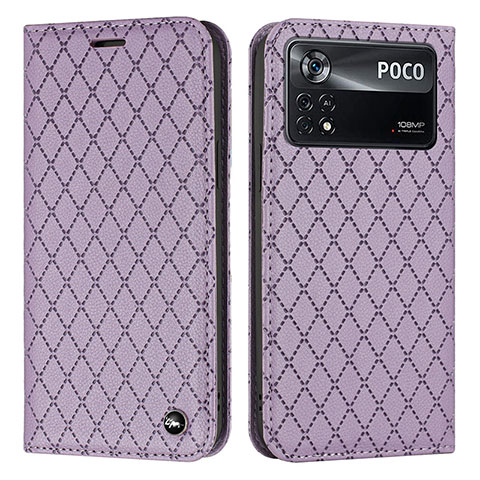 Coque Portefeuille Livre Cuir Etui Clapet H05X pour Xiaomi Redmi Note 11E Pro 5G Violet