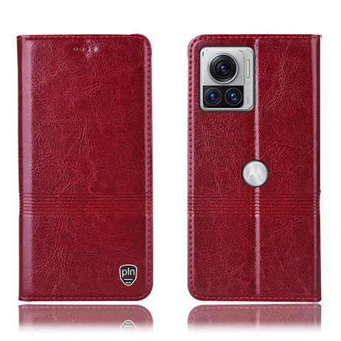 Coque Portefeuille Livre Cuir Etui Clapet H06P pour Motorola Moto Edge 30 Ultra 5G Rouge