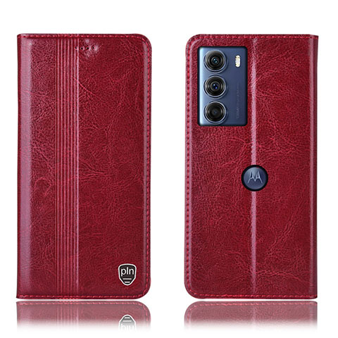 Coque Portefeuille Livre Cuir Etui Clapet H06P pour Motorola Moto Edge S30 5G Rouge